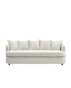 Clontarf Hamptons 3 Seat Sofa Ivory, D 85cm W 220cm H 80cm (RRP $3499)