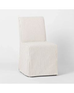 Collaroy Dining Chair with Slip Cover Beige Stripe (RRP $599)
