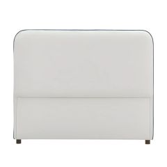 Brighton Queen Bedhead Ivory with Blue Piping, D 7cm W 160cm H 130cm (RRP $999)