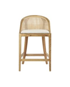 Maldives Kitchen Counter Stool Whitewash, L 54.5cm W 54cm H 89.5cm (RRP $599)