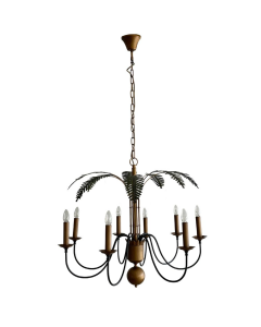 Palm Leaves Iron Chandelier 8 Lights (RRP $1207.80)