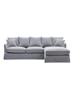 Noosa 3 Seater Right Chaise Sofa Grey, W 259cm D 166cm H 80cm (RRP $4999)