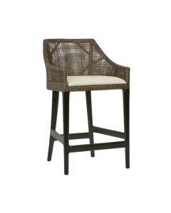 Charlotte Rattan Counter Stool Soil Brown, W 53cm x D 52cm x H 91cm (RRP $570)