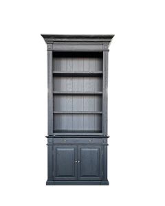 "Daydream" Hamptons Style Library One Bay Bookcase Black Oak, 108cmW x 45cmD x 230cmH (RRP $3999)