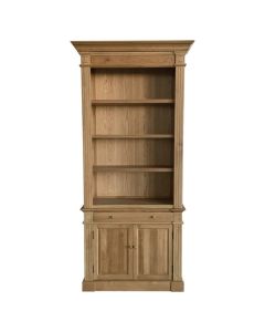 "Daydream" Hamptons Style Library One Bay Bookcase Natural Oak, 108cmW x 45cmD x 230cmH (RRP $3999)