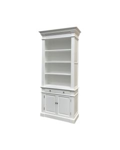 "Daydream" Hamptons Style Library One Bay Bookcase White (No Ladder), 108cmW x 45cmD x 230cmH (RRP $3999)
