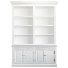 "Daydream" Hamptons Style 2-Bay Timber Library Bookcase White, 170cm W x 43cm D x 230cm H (RRP $4999)