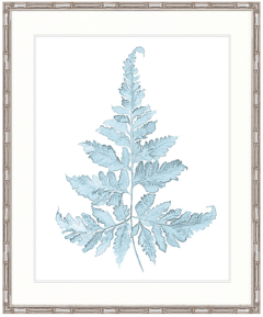 "Designer Boys Collections" Pale Blue Foliage II Artwork, Foliage Collection