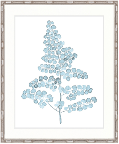 "Designer Boys Collections" Pale Blue Foliage III Artwork, Foliage Collection
