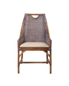 William Bamboo Dining Chair Brown, W 56 D 63 H 99cm (RRP $499)