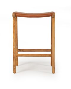Pasadena Counter Stool Tan, W46cm x D38cm x H66cm (RRP $599)