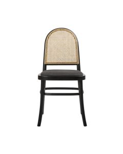 Clements Dining Chair Black, L 54cm W 45cm H 90cm (RRP $599)