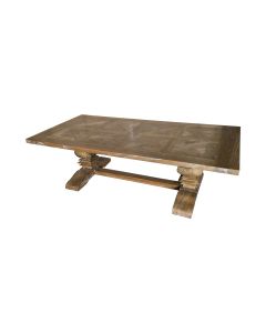 "Maison" Hamptons Style Coffee Table Pedestal Base Reclaimed Elm, Natural Base 140x70x42(H) cm (RRP $1499)