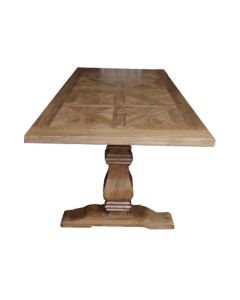 "Maison" Hamptons Style Dining Table Pedestal Base Reclaimed Elm, Natural Base 200cmW x 100cmD x 77cmH (RRP $2799)