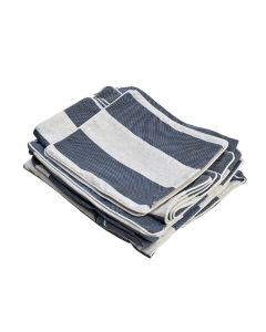 Slip Cover Only - Noosa Hamptons Armchair Denim/Cream Stripe, W 90cm D 91cm H 80cm (RRP $724)