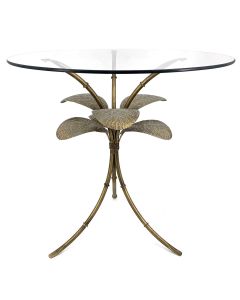 Amari Gold Leaf Side Table, W 60cm D 60cm H 60cm (RRP $349)