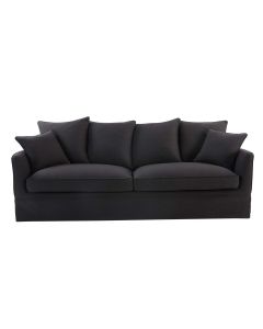 Noosa Hamptons 3 Seat Queen Sofa Bed Charcoal, W 221cm D 91cm H 80cm (RRP $4279)