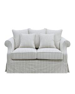 Avalon Hamptons 2 Seat Sofa Stone Stripe, W 174cm D 96cm H 81cm (RRP $2599)