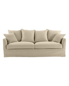 Noosa Hamptons 3 Seat Queen Sofa Bed Beige, W 221cm D 91cm H 80cm (RRP $4279)