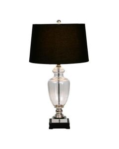 Glass Black Lamp W Black Shade (RRP $379)