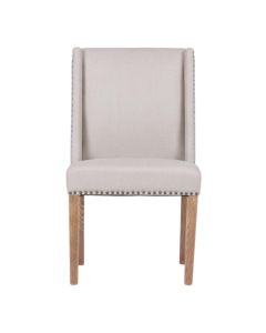 Ithaca Dining Chair Beige, W 53cm D 65cm H 95cm (RRP $549)
