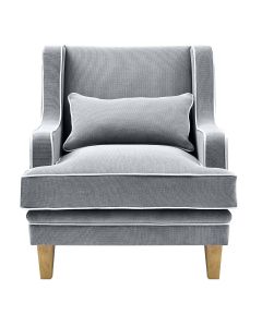 Bondi Hamptons Armchair Grey, W 92cm D 85cm H 94cm (RRP $1499)