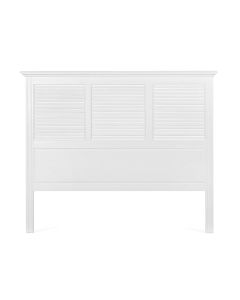 West Beach Hamptons Bedhead W/ Shutters King White, W 200cm D 8cm H 160.0cm (RRP $1599)