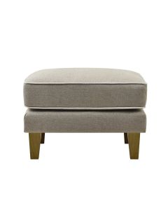 Bondi Hamptons Ottoman Natural W/White Piping, W 60cm D 40cm H 40cm (RRP $499)