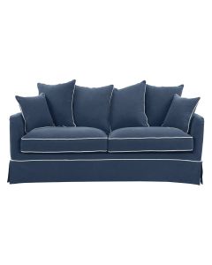 Noosa Hamptons 2 Seat Navy W/White Piping, W 170cm D 91cm H 80cm (RRP $2279)