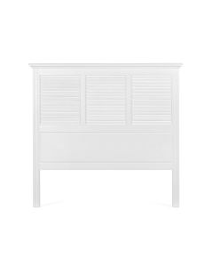 West Beach Hamptons Bedhead W/ Shutters Queen White, W 170cm D 8cm H 160cm (RRP $1499)