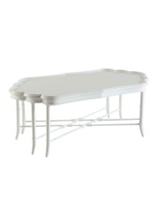 Bamboo Mill Large Coffee Table White, 130w x 70d x 50h cm (RRP $1999)