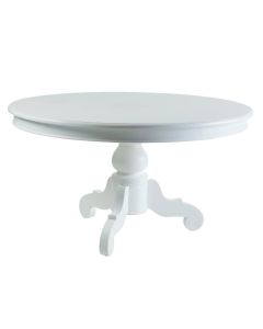 "Southampton" Hamptons Style Round Dining Table with White Pedestal Base, 140cm (RRP $3499)