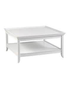 Southport Hamptons Style Timber Coffee Table White, 100cmW x 100cmD x 50cmH (RRP $2499)