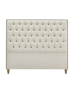 Queenscliff Tufted Bedhead Queen Beige, D 10cm W 166cm H 145cm (RRP $1499)