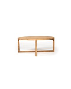 Clovelly Round Coffee Table American Oak, W 100cm x H 47cm