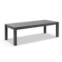 "Hawaii" Hamptons Style Outdoor Ceramic & Aluminium 2.5m Table in Charcoal