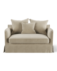 Noosa Hamptons 1.5 Seat Sofa Bed Beige, W 140 D 91 H 80cm (RRP $2999)