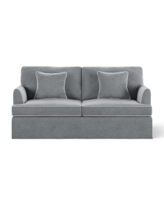 Byron Hamptons 2.5 Seat Sofa Grey with White Piping, W 190cm D 96cm H 78cm (RRP $2859)