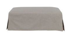 "Somerset" Hamptons Style Fabric Ottoman with Removable Slip Cover, Linen 120cmL x 63cmD x 45cmH (RRP $799)