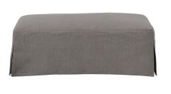 "Somerset" Hamptons Style Fabric Ottoman with Removable Slip Cover Slate, 120cmL x 63cmD x 45cmH (RRP $799)