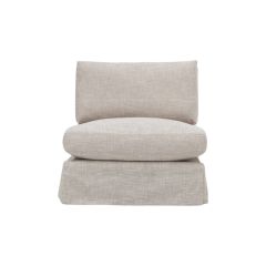 "Somerset" Hamptons Style Fabric Sectional Piece Sofa Lounge Feather Filled with Removable Slip Covers, Linen (RRP $1499)