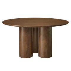 "Gilda" Round Dining Table 150cm Walnut W150 × D150 × H76 CM (RRP $2499)