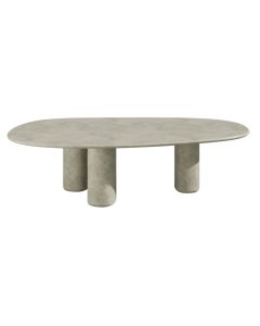 "Yori" Outdoor Organic Oval Dining Table W280 × D130 × H76 CM Concrete Grey (RRP $5999)