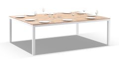 "Santorini" Hamptons Style Outdoor Aluminium 10 Seater Dining Table, White