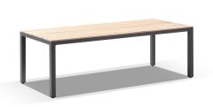 "Santorini" Hamptons Style Outdoor Aluminium 8 Seater Dining Table, Charcoal