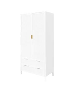 Santorini Wardrobe in White, W 100cm D 50cm H 180cm (RRP $2999)