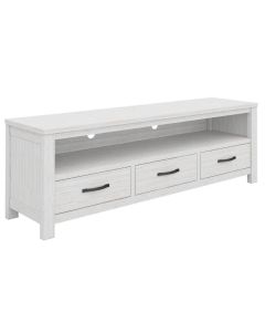 "Avalon" Coastal Style Timber TV Entertainment Unit 3 Drawers, White Wash 166X 45X 55cmH (RRP $1199)