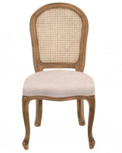 "Kensington" Premium Round Back Dining Chair Beige W53 x D63 x H96 CM (RRP $599)