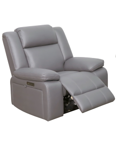 "Cooper" Premium Abby Fabric Single Electric Recliner – Light Grey W110 x D95 x H105 CM (RRP $999)
