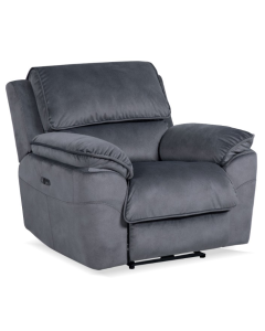 "Memphis" Superior Comfort Premium Quality Fabric Electric Recliner with Arms, Shadow W109 x D97 x H102 CM (RRP $999)